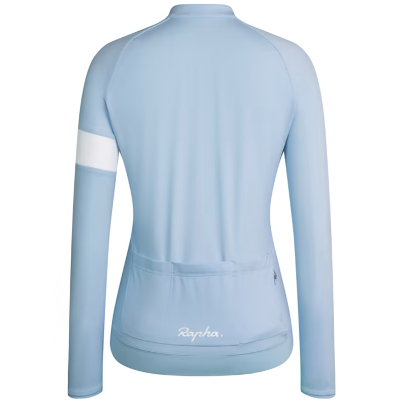 Rapha Women's Core Long Sleeve Jersey Grey Blue/White-1